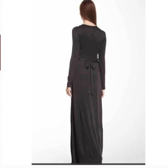 Bcbgmaxazria Pearl Jersey Long Sleeve Wrap Maxi Dress Royal Blue - Picture 3 of 14